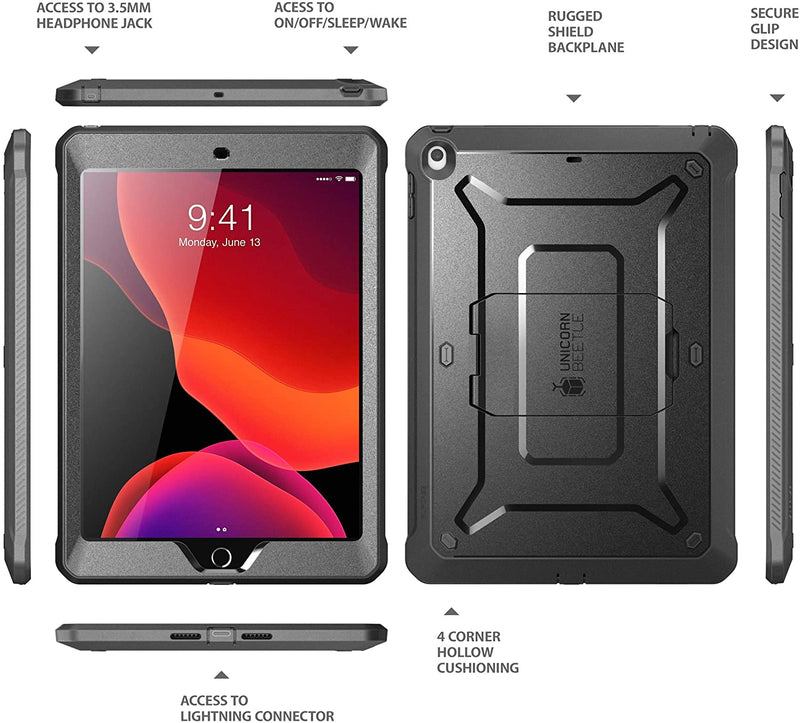 SUPCASE iPad 10.2" Rugged Case - Black